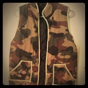 Camo quilted vest